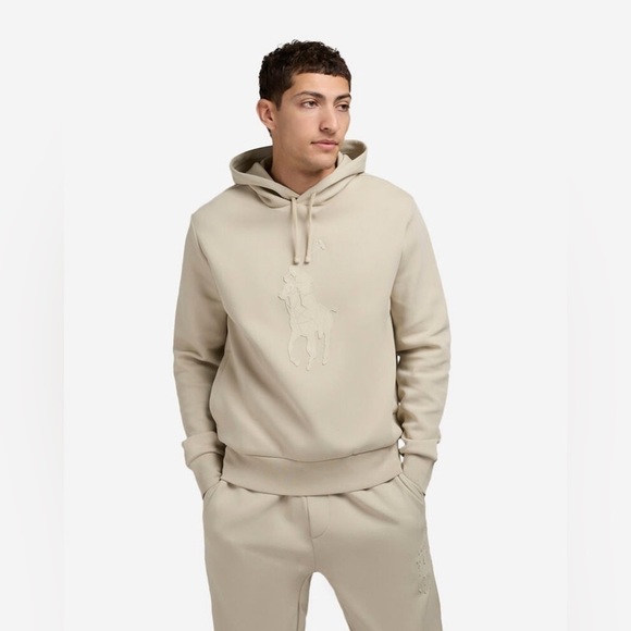 Polo Ralph Lauren Leather Pony Double Knit Hoodie - Picture 1 of 10